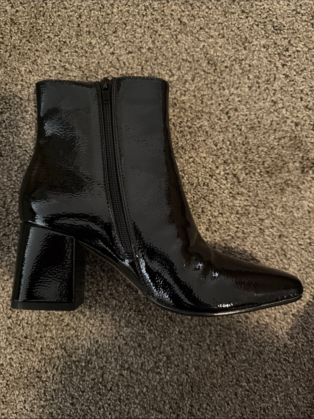 Journee Haylinn Black Heeled Ankle Boots US 7 W